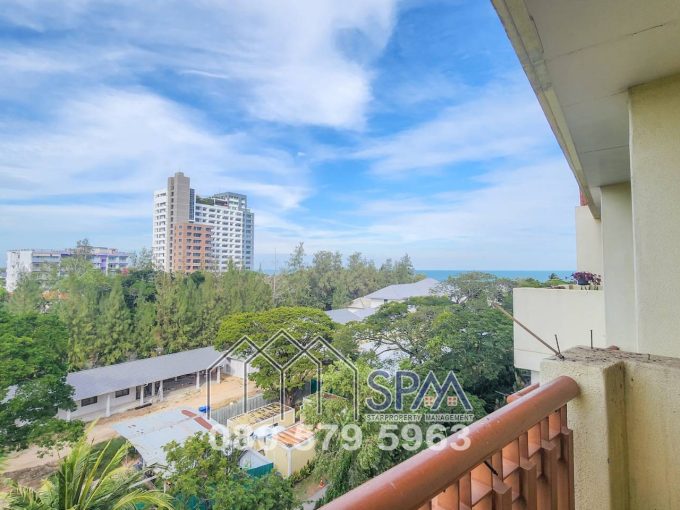 Sea View 1 Bedroom unit, 50 sq.m. on 6th floor at Mykonos Huahin Soi 75, Price 4 Million Baht