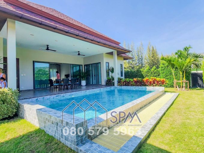 Pool Villa for rent at Panorama Black Mountain Huahin, Price 55,000 Baht per month, 1 year contract, pets not allowed